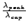 $ \frac{\lambda_{peak}}{\lambda_{cap} }$