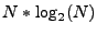$N * \log_2(N)$