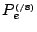 $P_{e}^{\scriptscriptstyle(/8)}$