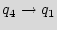 $ q_4
\rightarrow q_1$