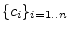 $ \{c_i\}_{i=1..n}$