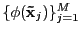 $ \{\phi(\mathbf{\tilde x}_j)\}_{j=1}^M$