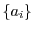 $ \{a_i\}$