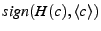 $ sign(H(c),\descr {c})$