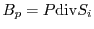 $ B_p = P {\mathrm{div}}S_i$