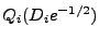 $Q_i(D_i e^{-1/2})$
