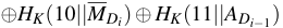 $\displaystyle \oplus H_K ( 10 \vert\vert \overline{M}_{D_i} ) \oplus H_K ( 11 \vert\vert A_{D_{i-1}} )$