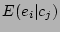 $E(e_i\vert c_j)$