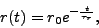 \begin{displaymath}
r(t) = r_0 e^{-\frac{t}{\tau_r}},
\end{displaymath}