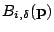 $ B_{i,\delta}(\mathbf{p})$