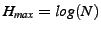 $H_{max}=log(N)$