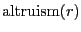 $\displaystyle \mathrm{altruism{}}(r)$