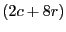 $ (2c+8r)$