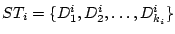 $ST_i = \{D^i_1, D^i_2, \ldots, D^i_{k_i}\}$