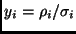 $y_i = \rho_i / \sigma_i$