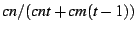 $cn / (cnt + cm(t-1))$