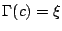 $ \Gamma(c) =
\xi$