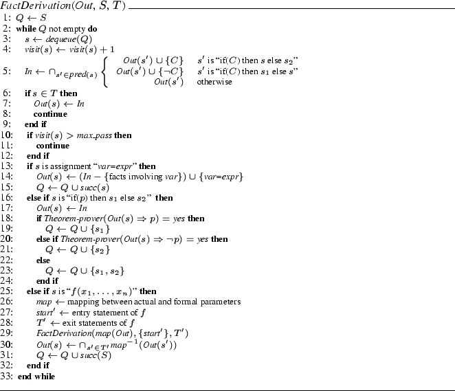 \begin{figure}\small\textit{FactDerivation}($\textit{Out}$, $S$, $T$)
\hrulefill...
...p \textit{succ}(S)$\ENDIF
\ENDWHILE
\par\end{algorithmic}\hrulefill
\end{figure}