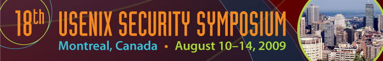 USENIX Security '09 Banner