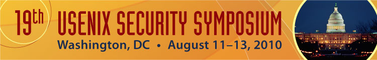 USENIX Security '10 Banner