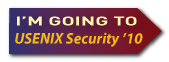 I'm going to USENIX Security '11 button