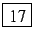 \fbox{17}