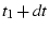 $t_1 + dt$