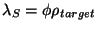 $\lambda_{S} = \phi \rho_{target}$