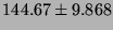 $144.67 \pm 9.868$