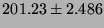 $201.23 \pm 2.486$