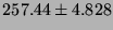 $257.44 \pm 4.828$