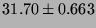 $31.70 \pm 0.663$