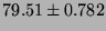 $79.51 \pm 0.782$
