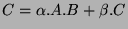 $C = \alpha.A.B + \beta.C$