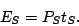 \begin{displaymath}
E_{S} = P_{S} t_{S}.
\end{displaymath}