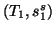 $ (T_1, s_1^s)$