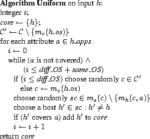 \begin{figure}\begin{tabbing}
{\bf Al}\={\bf gorithm Uniform} on input $h$:\\
i...
...\\
\>\> $i \leftarrow i + 1$\ \\
return \emph{core}
\end{tabbing}\end{figure}