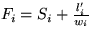 $F_i = S_i + \frac{l'_i}{w_i}$