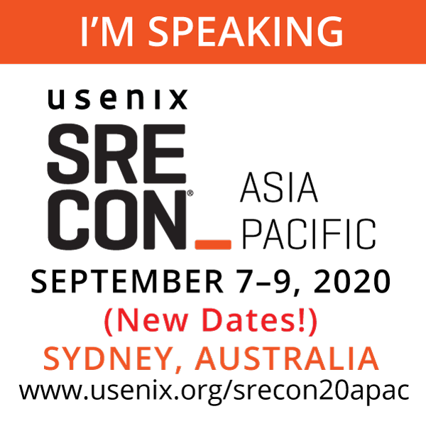 I'm Speaking at SREcon20 Asia/Pacific button