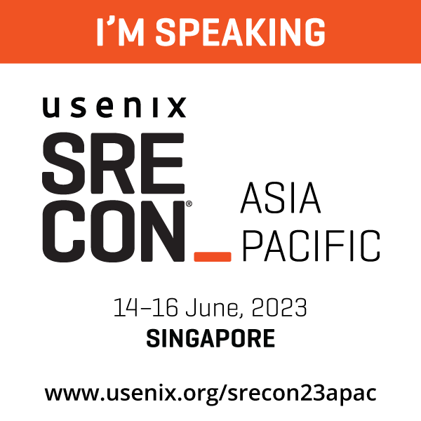 I'm Speaking at SREcon23 Asia/Pacific button