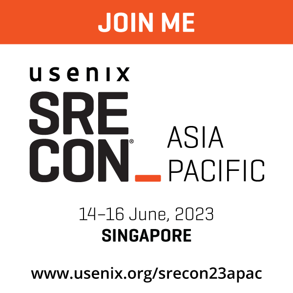Join Me at SREcon23 Asia/Pacific button
